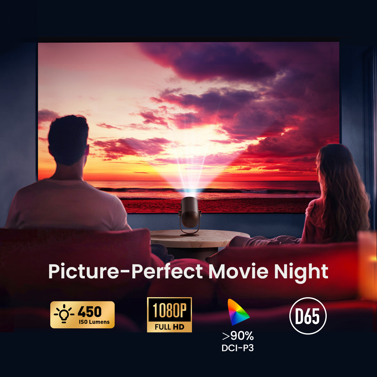 Dangbei Freedo Portable 1080P Google TV Projector With Licensed Netflix (EU)