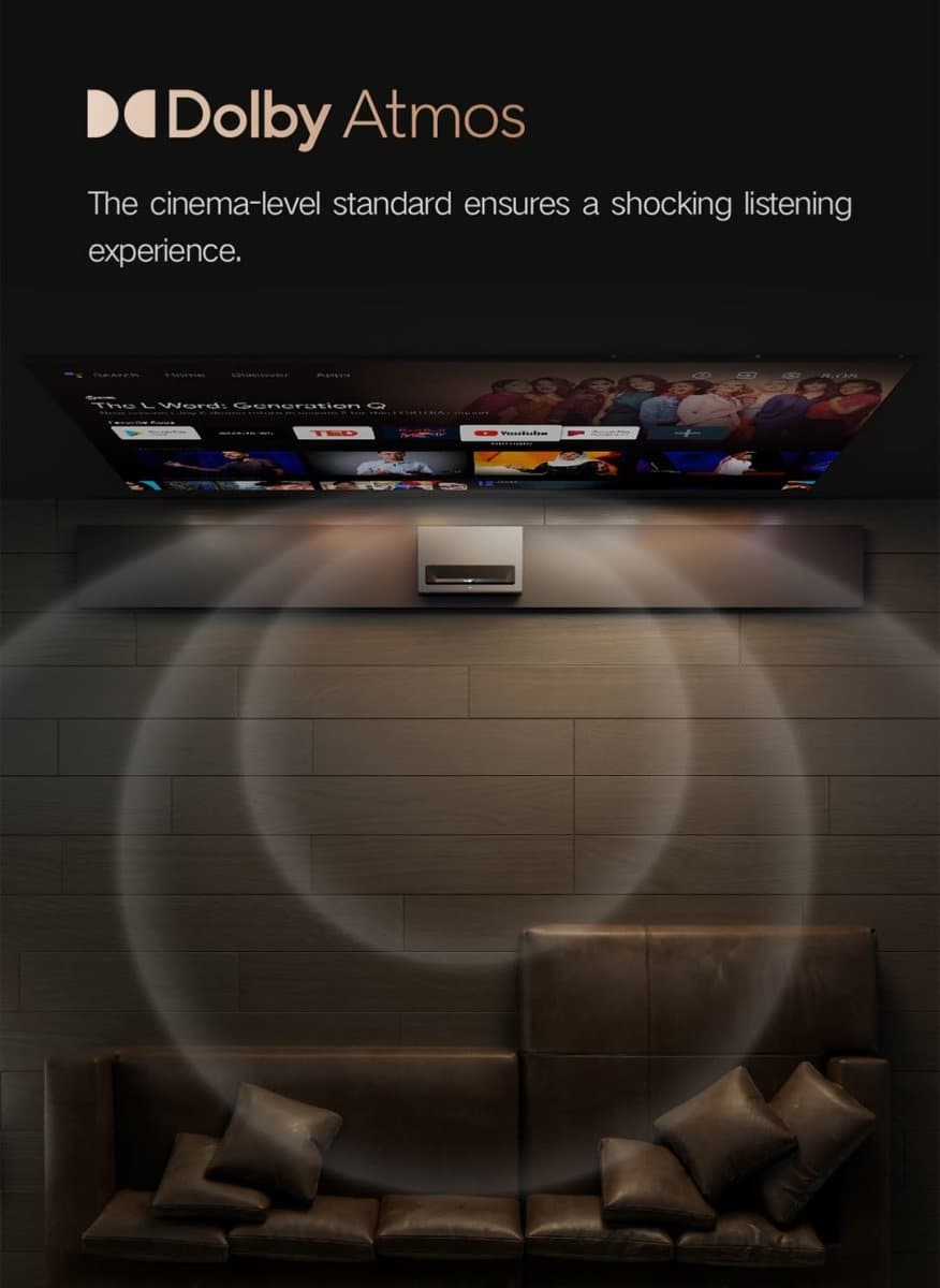 Fengmi Formovie T1 Ultra Short Throw Laser Projector Cinema 4K 2800 ANSI - Nothingprojector