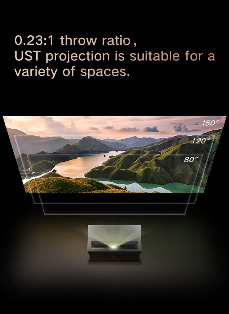 Fengmi Formovie T1 Ultra Short Throw Laser Projector Cinema 4K 2800 ANSI - Nothingprojector