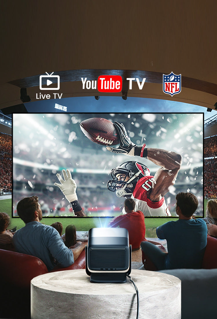 JMGO N1S Infinity provides free entertainment with over 800 live TV channels through its integrated program guide.
