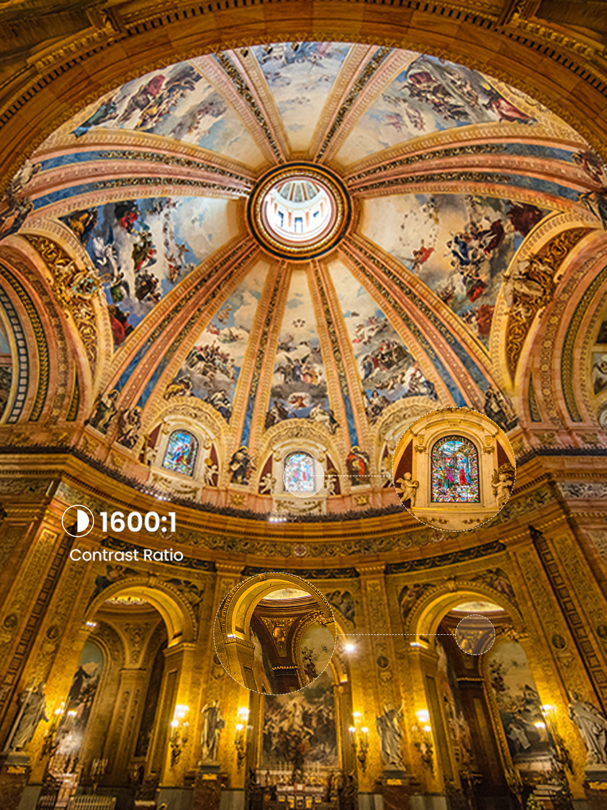 JMGO N1S Ultimate- Experience perfect detail with 1600:1 contrast ratio that preserves clarity across all lighting conditions.