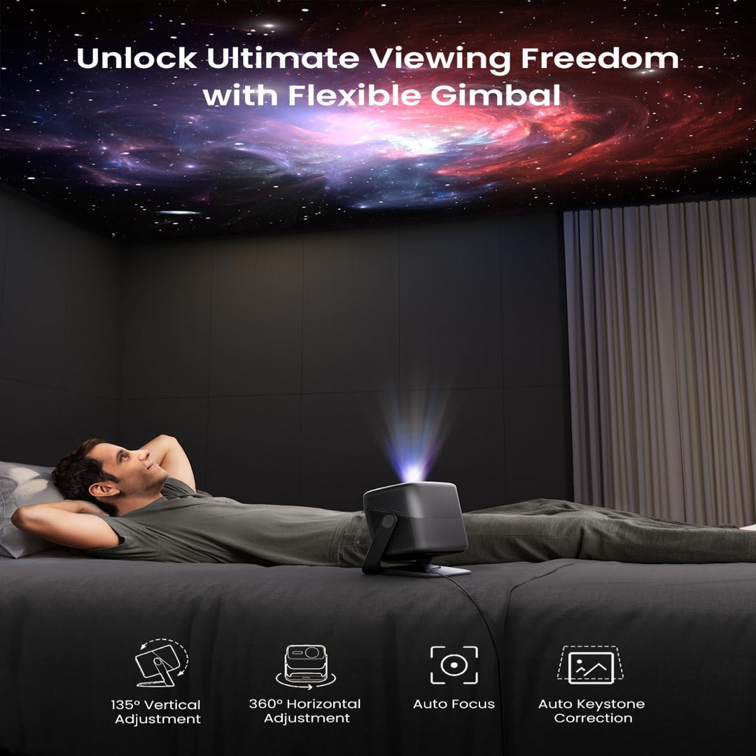 JMGO N1S Ultimate 4K Laser Outdoor skjávarpa 3300 ISO LUMENS Google TV með Netflix