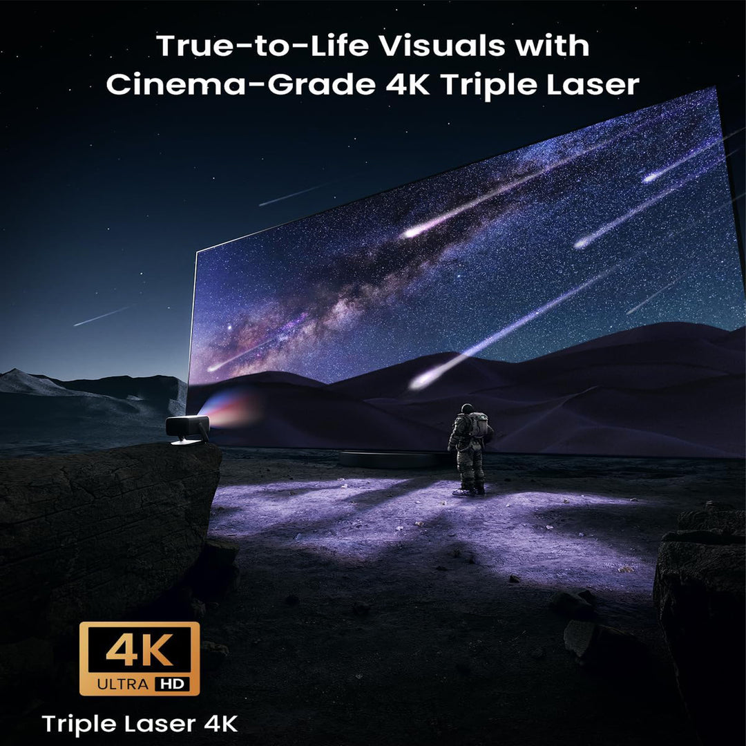JMGO N1S Ultimate 4K Laser Outdoor skjávarpa 3300 ISO LUMENS Google TV með Netflix