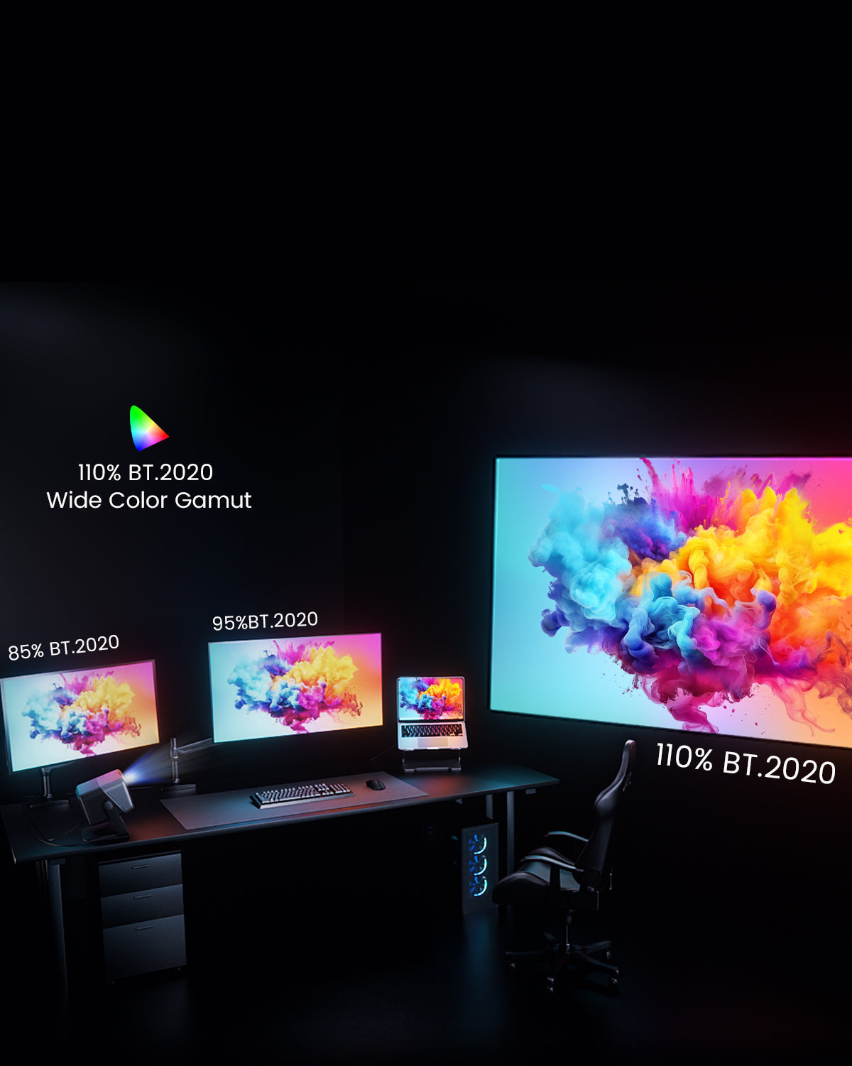 JMGO N1S Ultimate's triple laser technology captures the poetic essence of color with breathtaking vibrance.