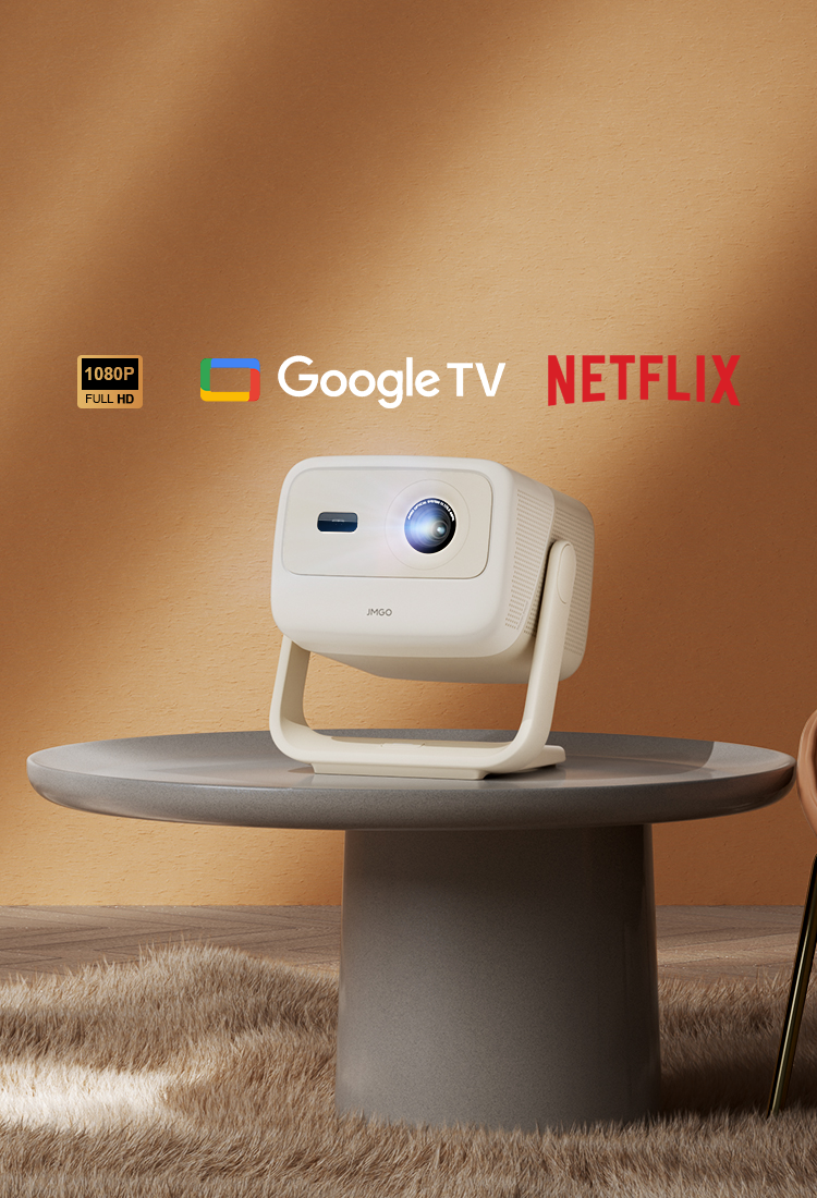 JMGO N1S Nano Long throw LED Google TV Projector 460 ISO Lumens
