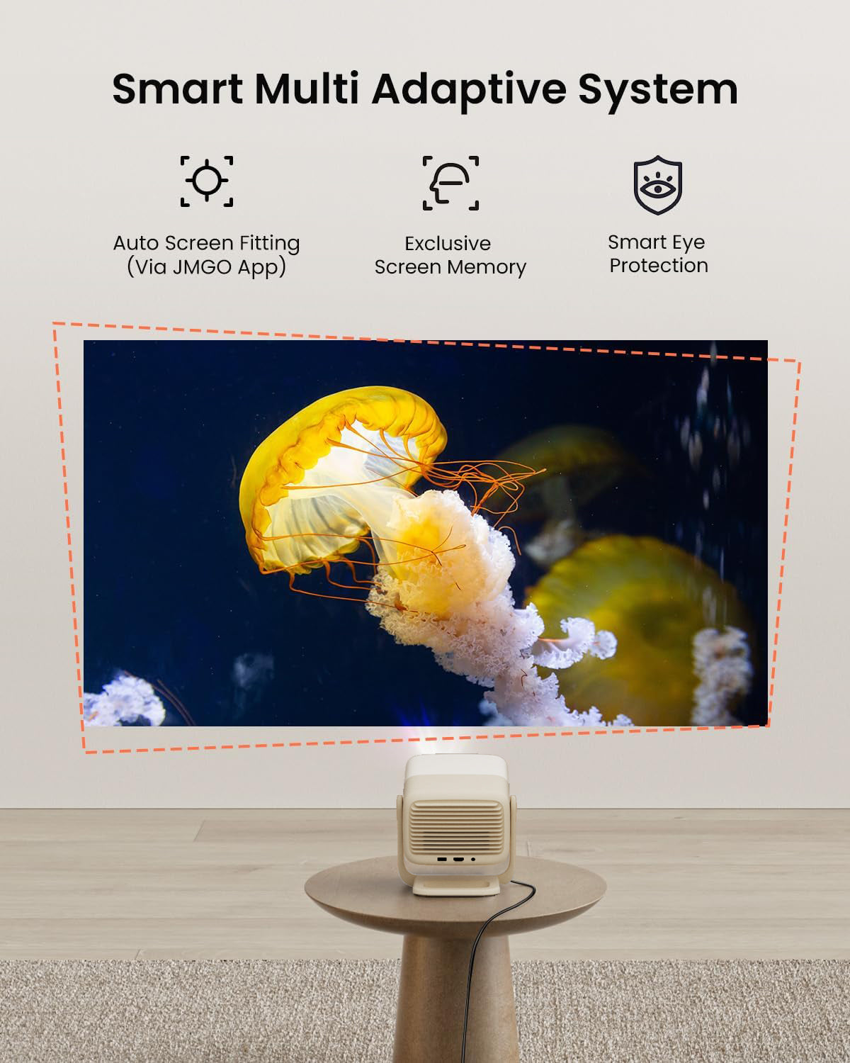 (New - AU) JMGO N1S Nano Long Throw LED Google TV Projector 460 ISO Lumens