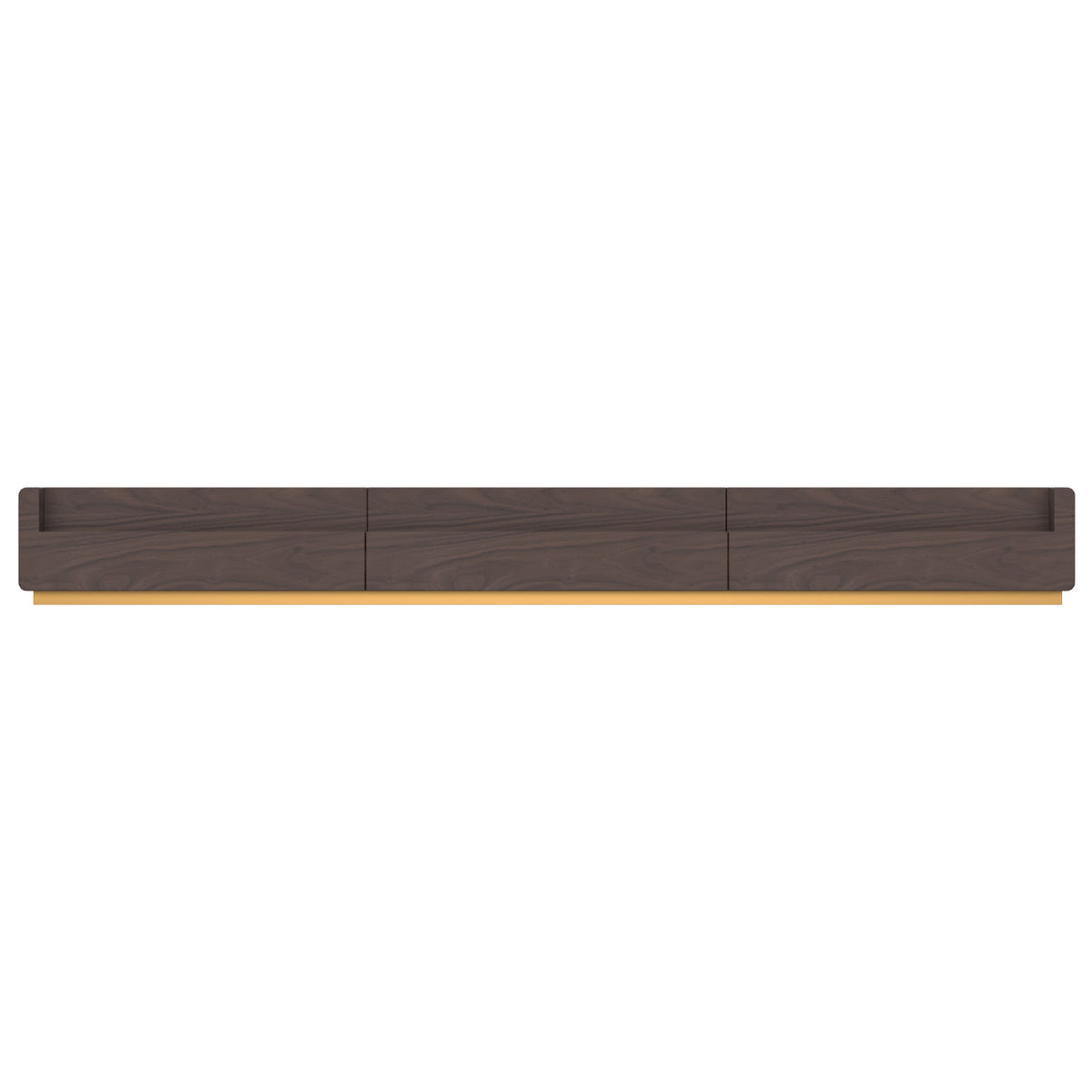 Walnut wood grain Motorized UST Projector Cabinet, pre-assembled design