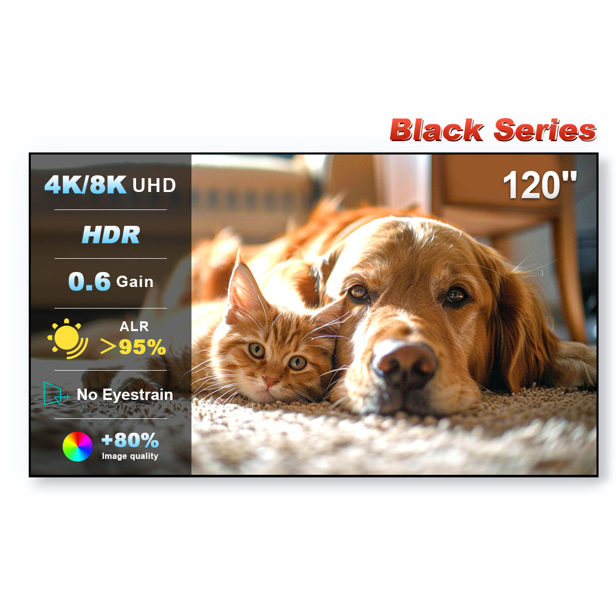 120 inch NothingProjector Black Series ALR Ultra Short Throw Projector Screen