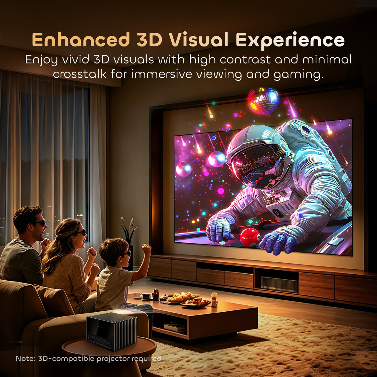 NothingProjector Lenticular ALR Screen supporting 3D and 4K UHD cinematic experience
