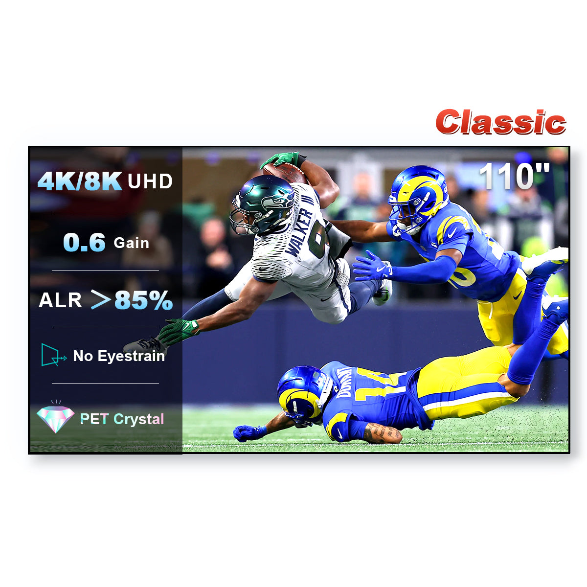 110'' NothingProjector PET Crystal Classic UST ALR Projector Screen