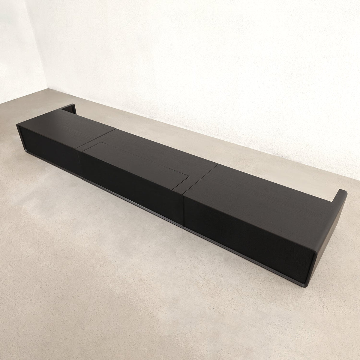 Shore wood grain cabinet for UST projector