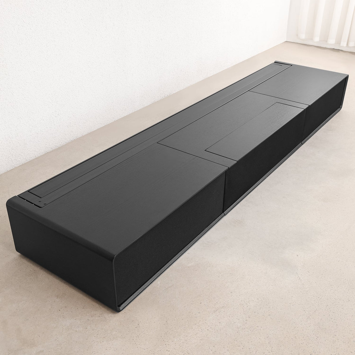 Wood Grain TV cabinet for Ultra Short Throw Projector