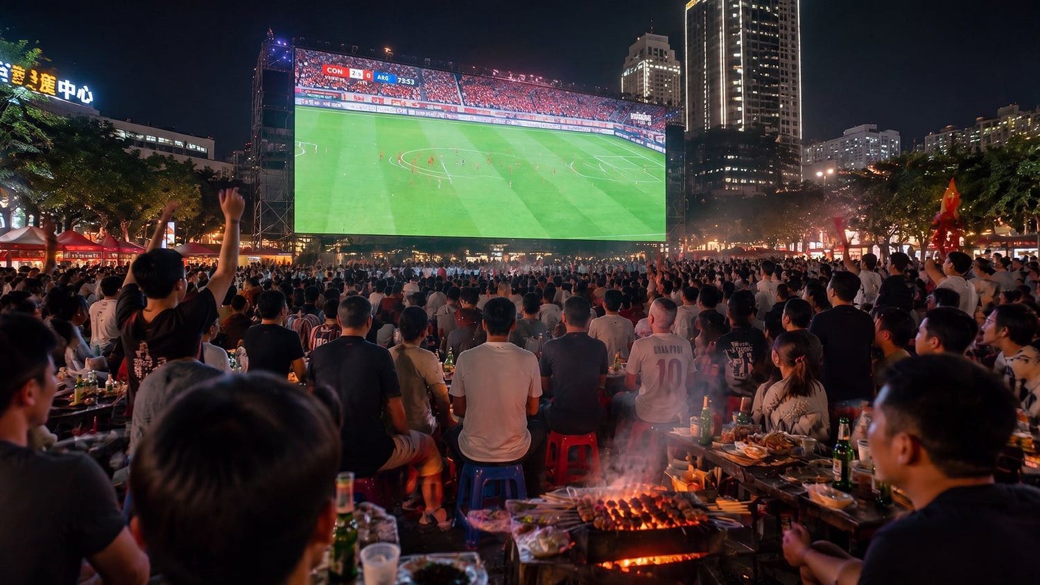 China Missed the World Cup, But Their Street BBQ Viewing Parties Were Absolutely Insane