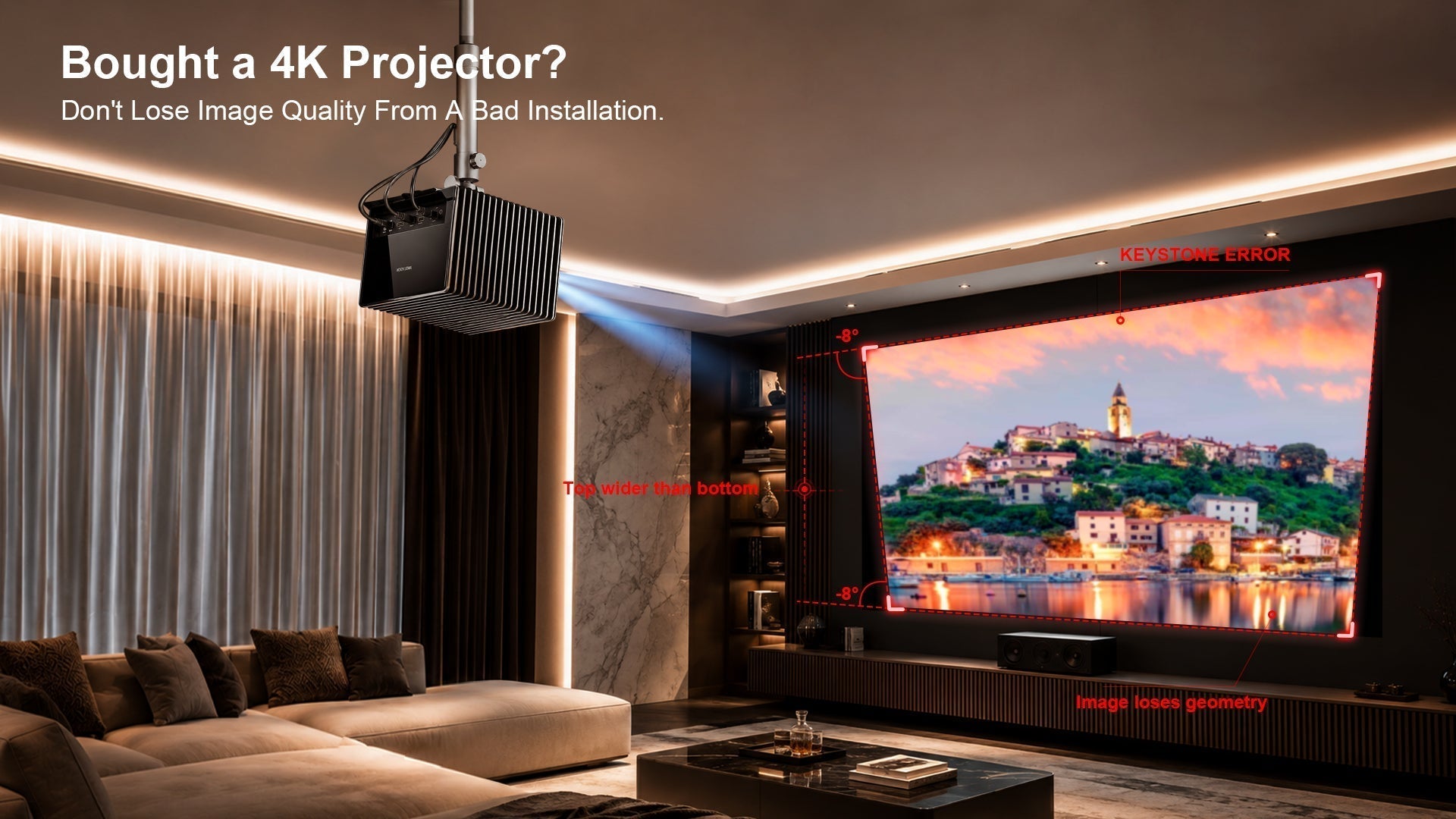 5 Most Common Projector Ceiling Mount Mistakes – And How to Fix Them for Perfect 4K Alignment