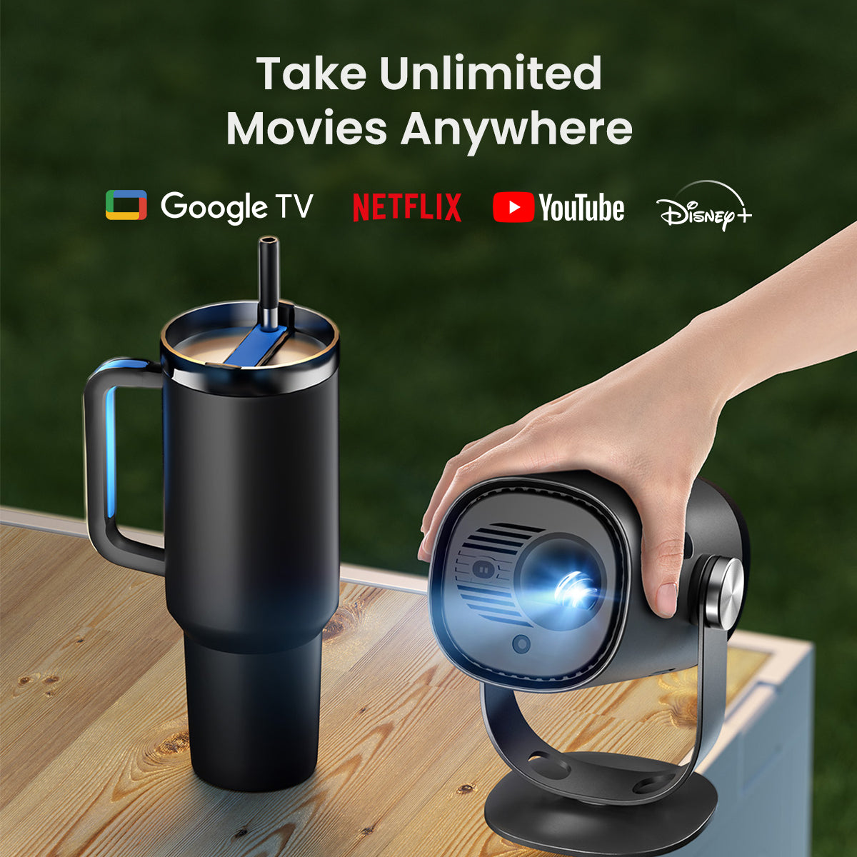 Dangbei Freedo Portable 1080P Google TV Projector With Licensed Netflix (AU/UK)