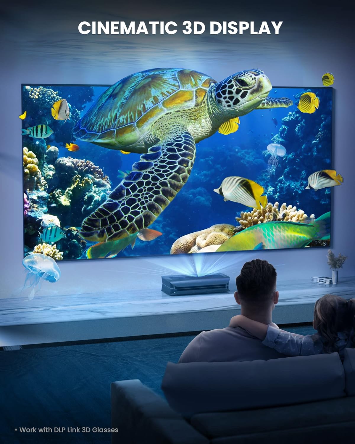 جهاز عرض AWOL Vision LTV-2500 UST، مسرح منزلي بدقة 4K، 2600 لومن 