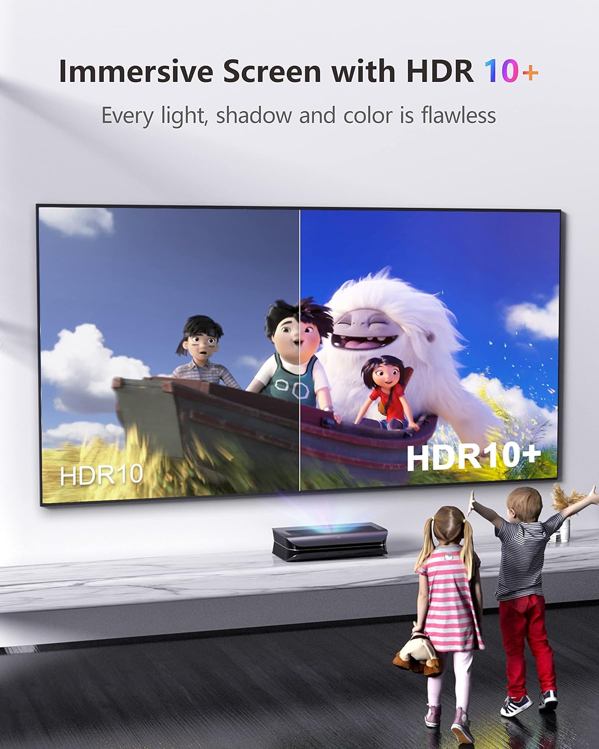 جهاز عرض AWOL Vision LTV-2500 UST، مسرح منزلي بدقة 4K، 2600 لومن 