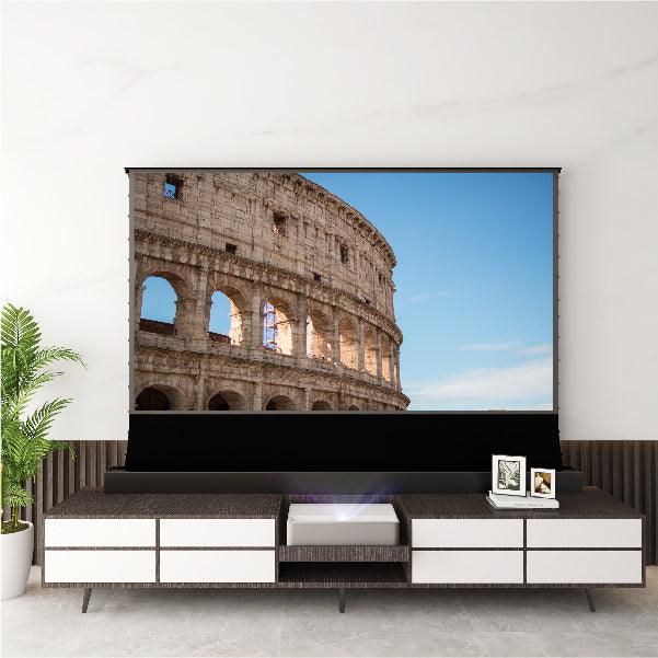 72"-120" VIVIDSTORM S PRO P Motorized 4K HD 3D Floor Rising UST ALR Projector Screen