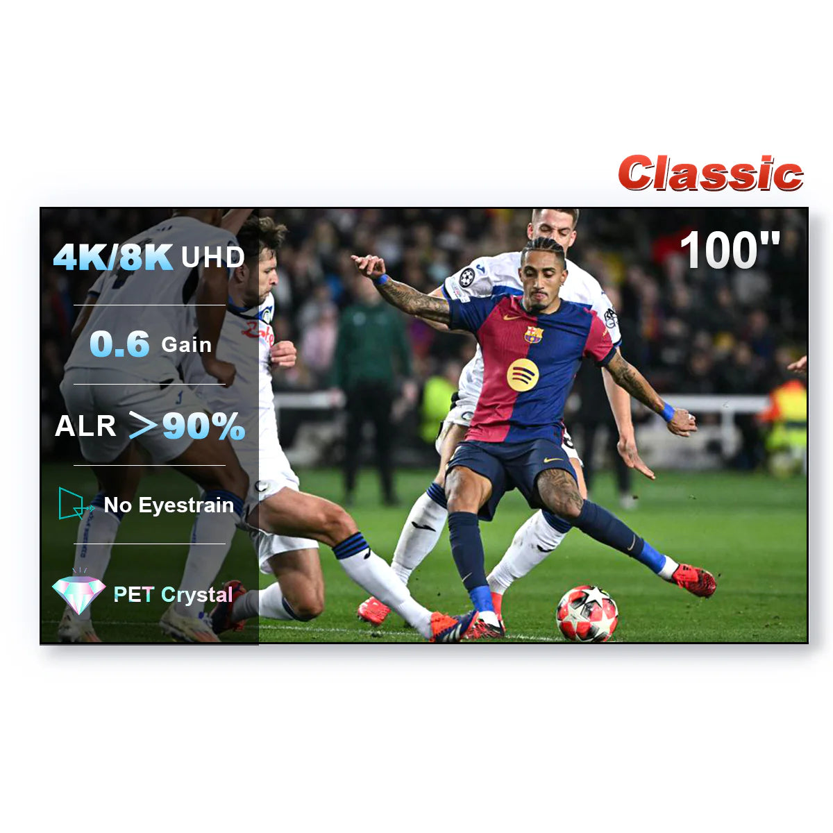 100''-150'' NothingProjector PET Crystal Classic UST ALR Projector Screen