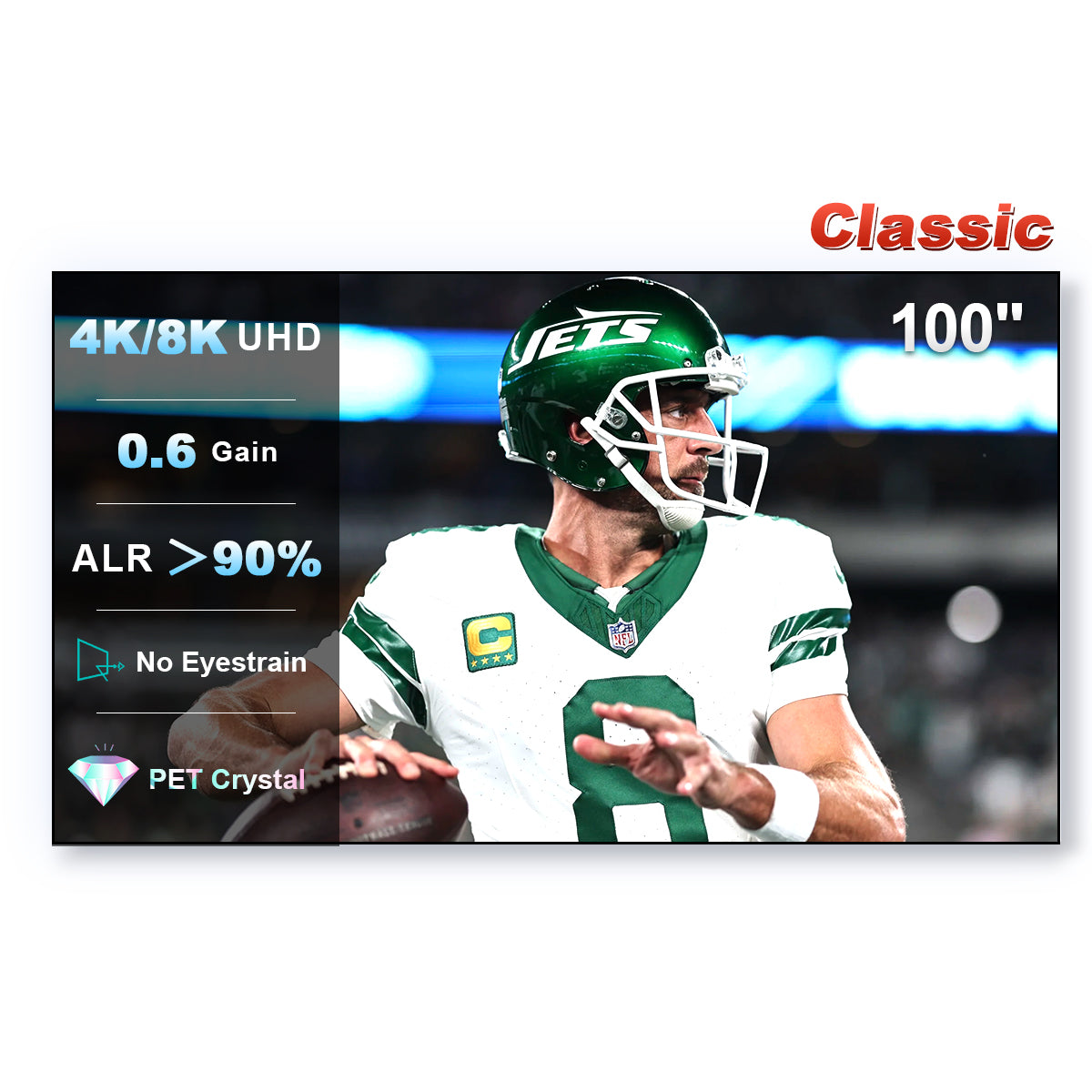 84''-150'' NothingProjector PET Crystal Classic UST ALR Projector Screen