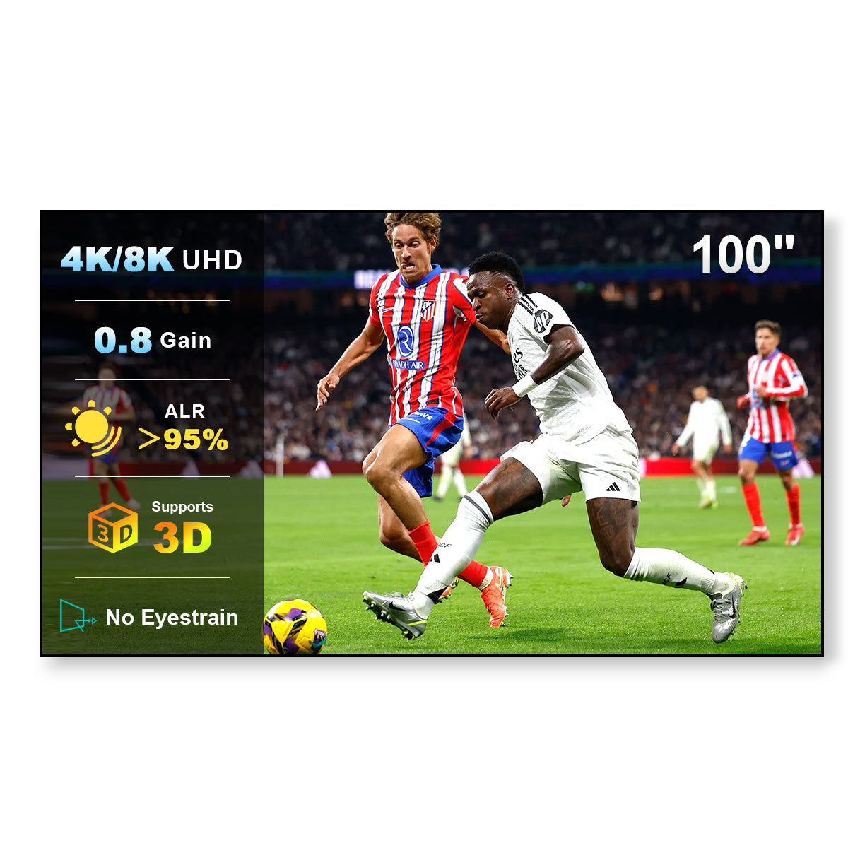 شاشة عرض NothingProjector ALR طويلة المدى مقاس 100-120 بوصة