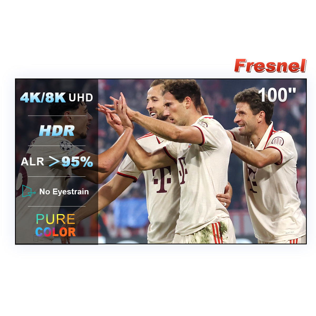 شاشة Fresnel مقاس 100-120 بوصة لجهاز عرض NothingProjector لجهاز عرض قصير المدى للغاية