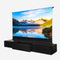 Shore Wood Grain UST Projector Cabinet + Black Series Motorized Floor Rising Screen Bundle (Cabinet Pre-Assembled）