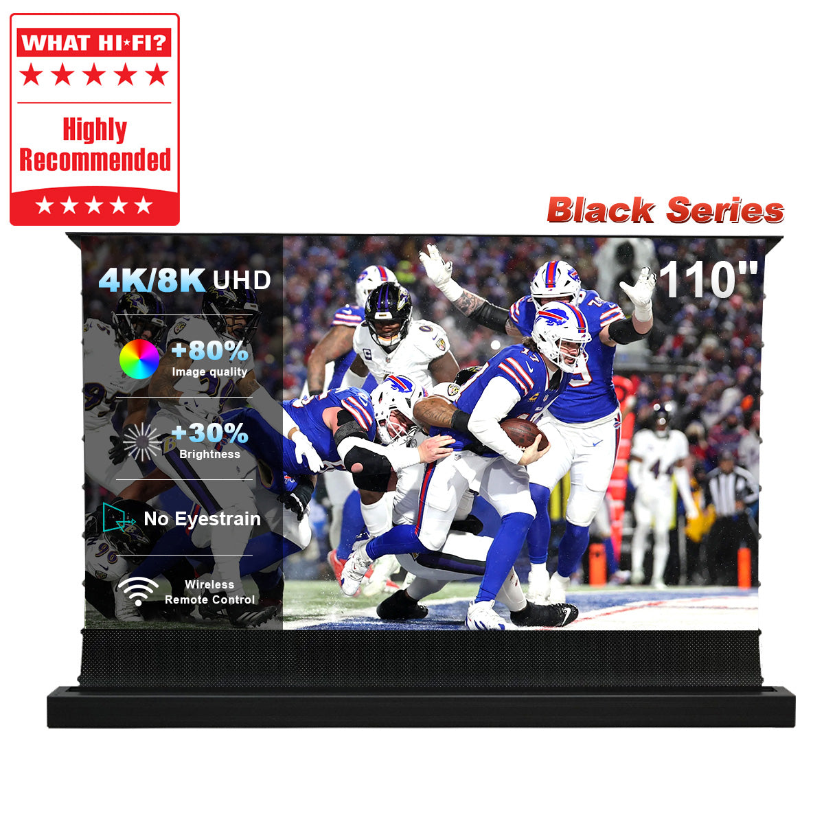 110'' NothingProjector Black Series ALR Motorized Floor Rising Screen For Ultra Short Throw Projector