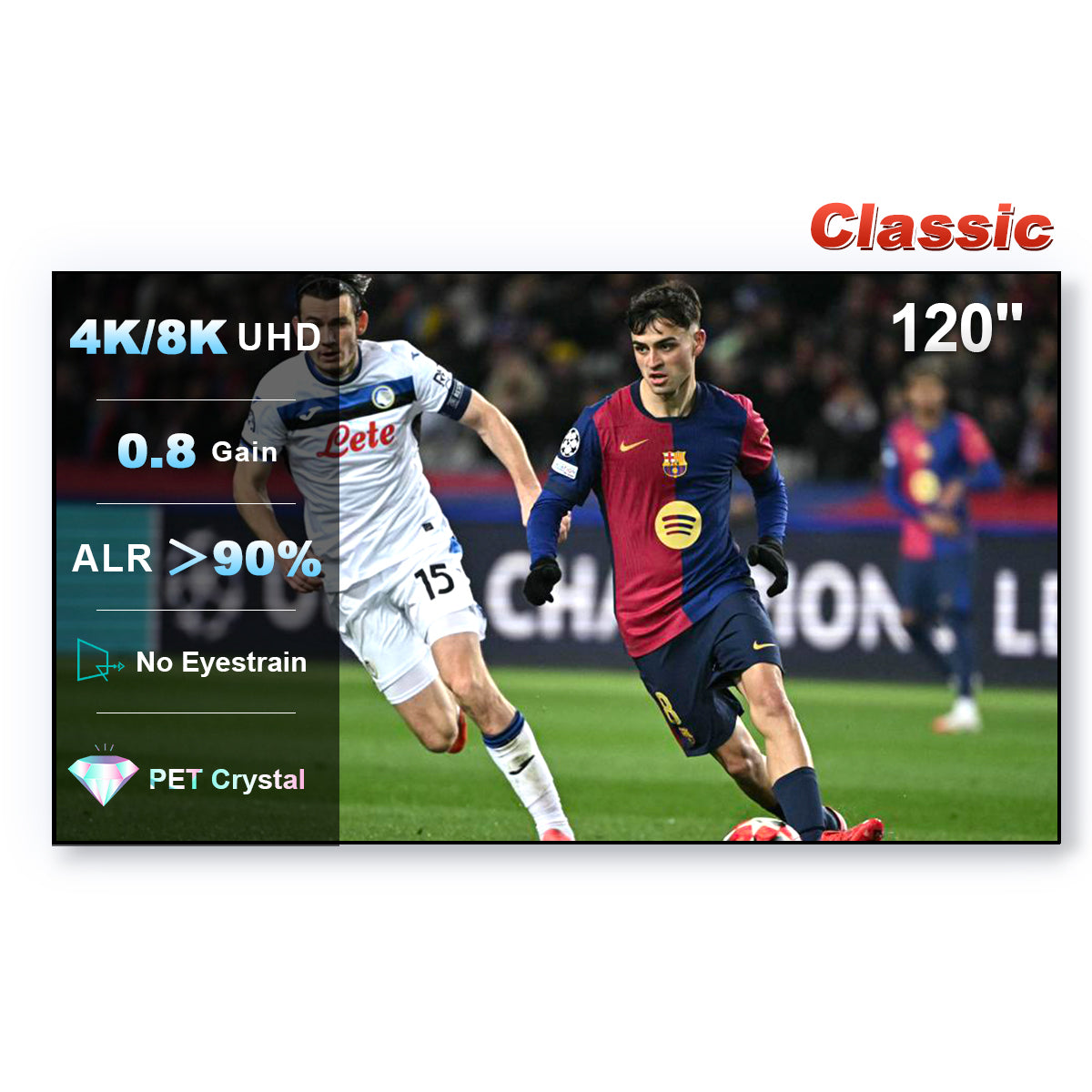 شاشة عرض NothingProjector Crystal Classic UST ALR مقاس 120 بوصة