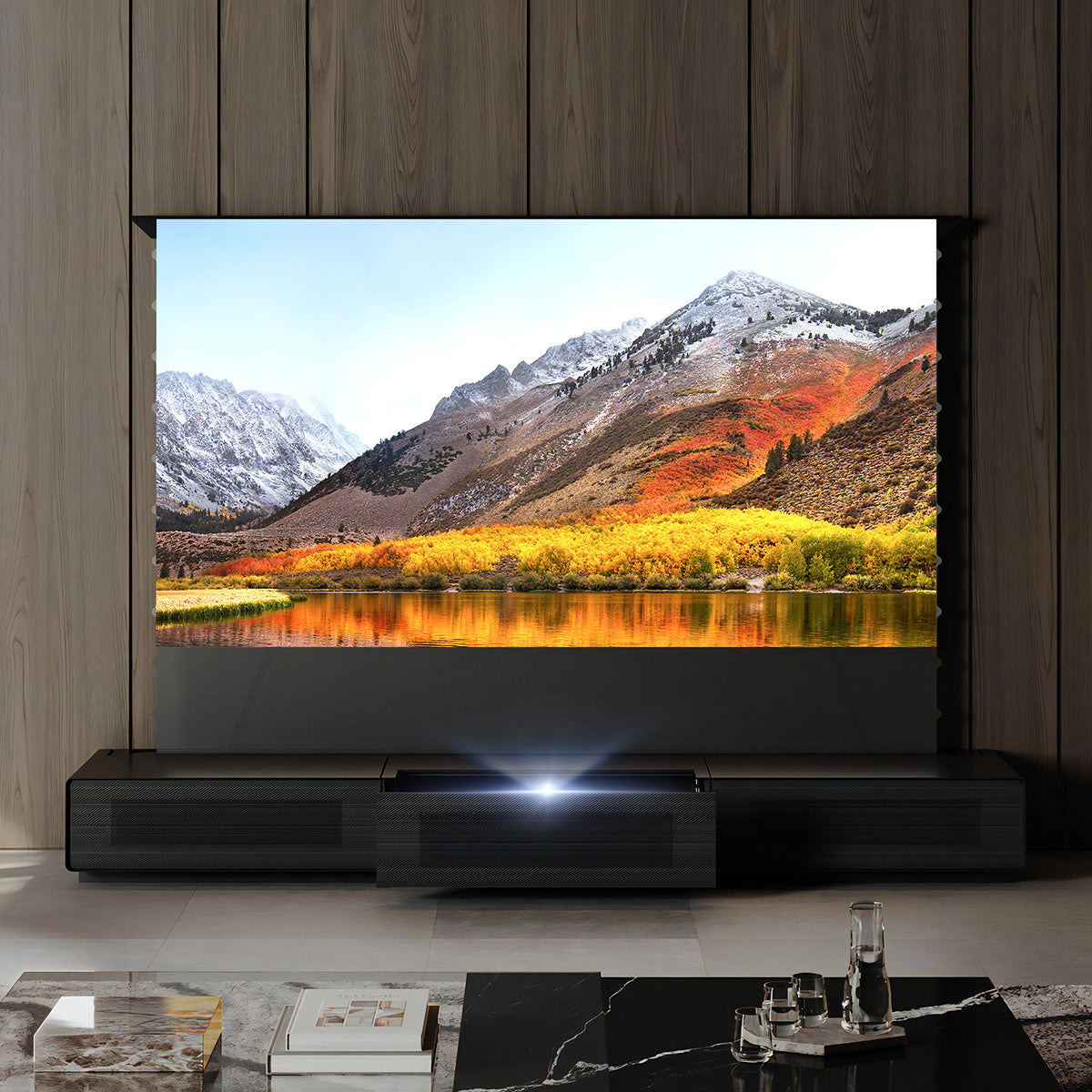 Pre-assembled Matte Black Cabinet for UST Laser Projector