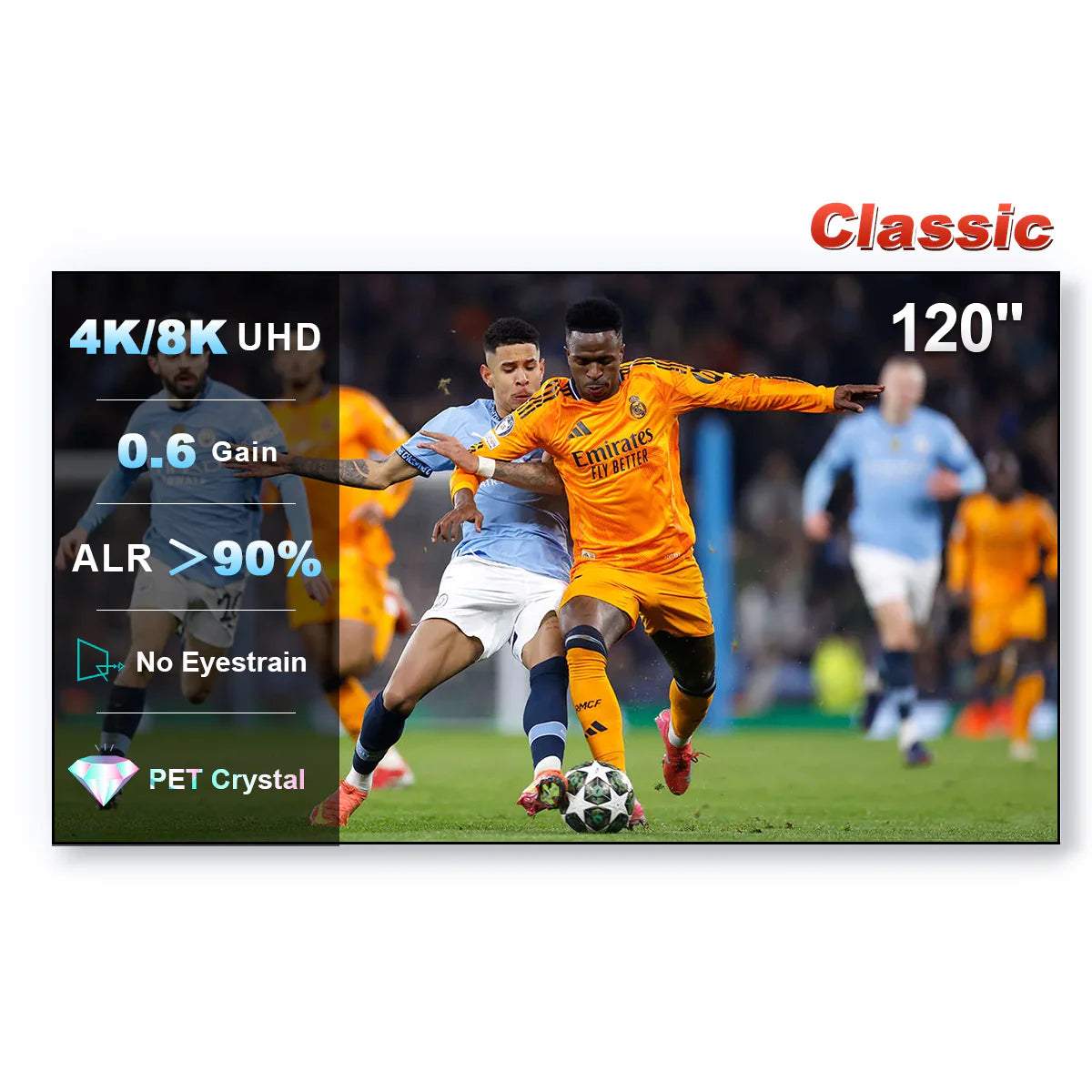 100''-150'' NothingProjector PET Crystal Classic UST ALR Projector Screen