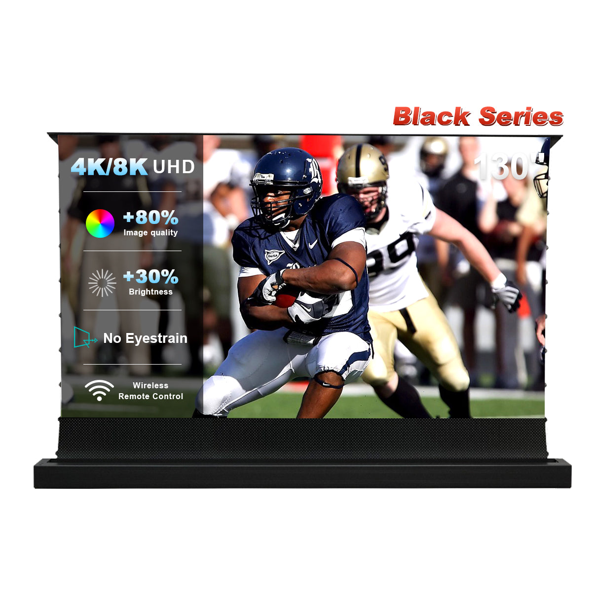 84''-130'' NothingProjector Black Series ALR Motorized Floor Rising Screen For Standard/Long Throw Projector