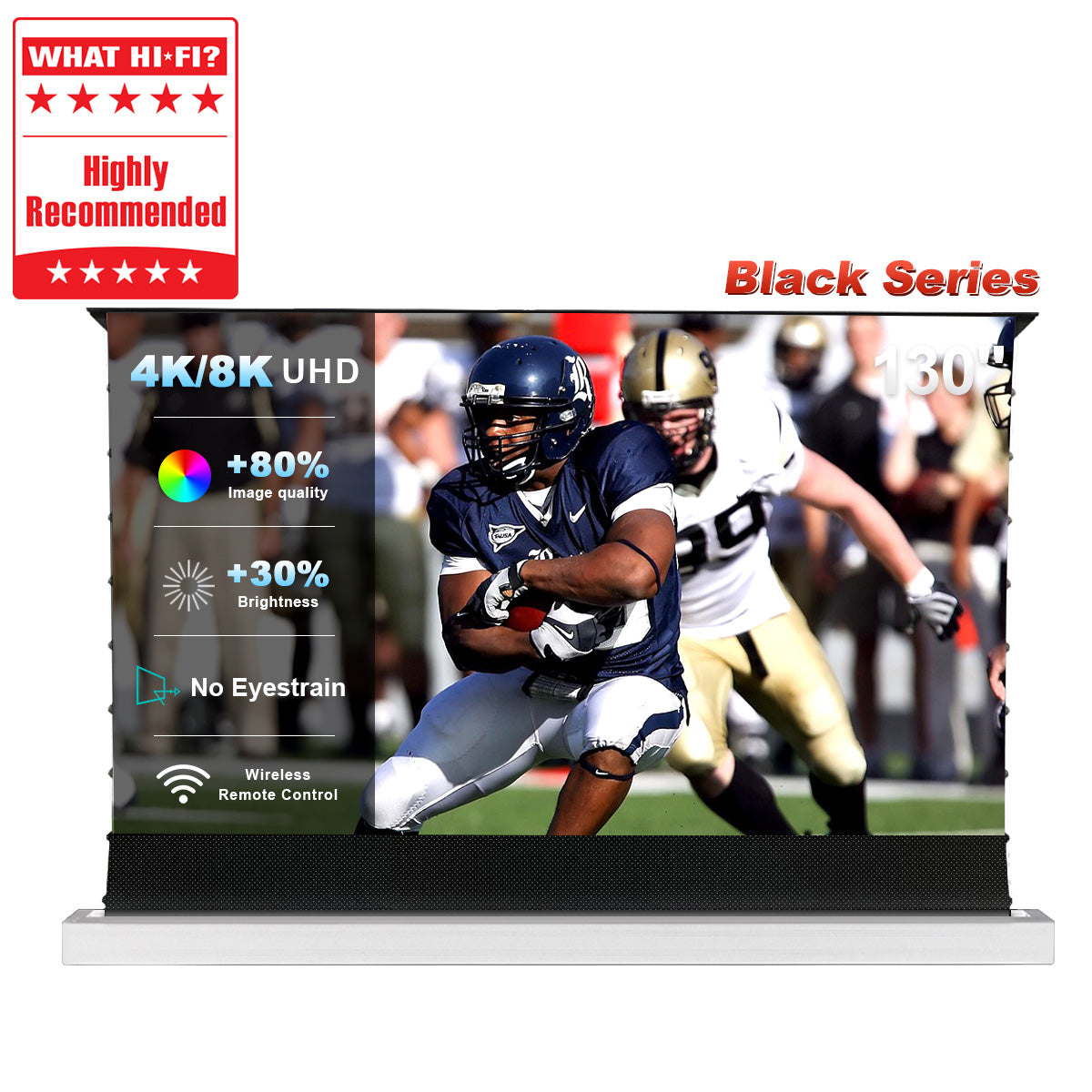 130'' NothingProjector Black Series ALR Motorized Floor Rising Screen For Ultra Short Throw Projector