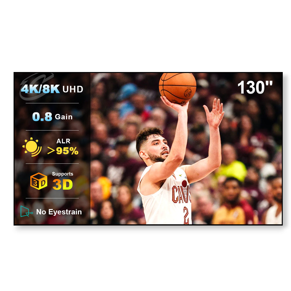 100"-130" Ekran projekcyjny Lenticular 4K ALR do projektorów o długim/standardowym rzucie – Nothing Projector