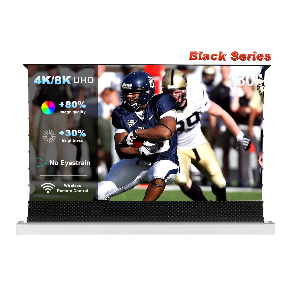 84''-130'' NothingProjector Black Series ALR Motorized Floor Rising Screen For Standard/Long Throw Projector