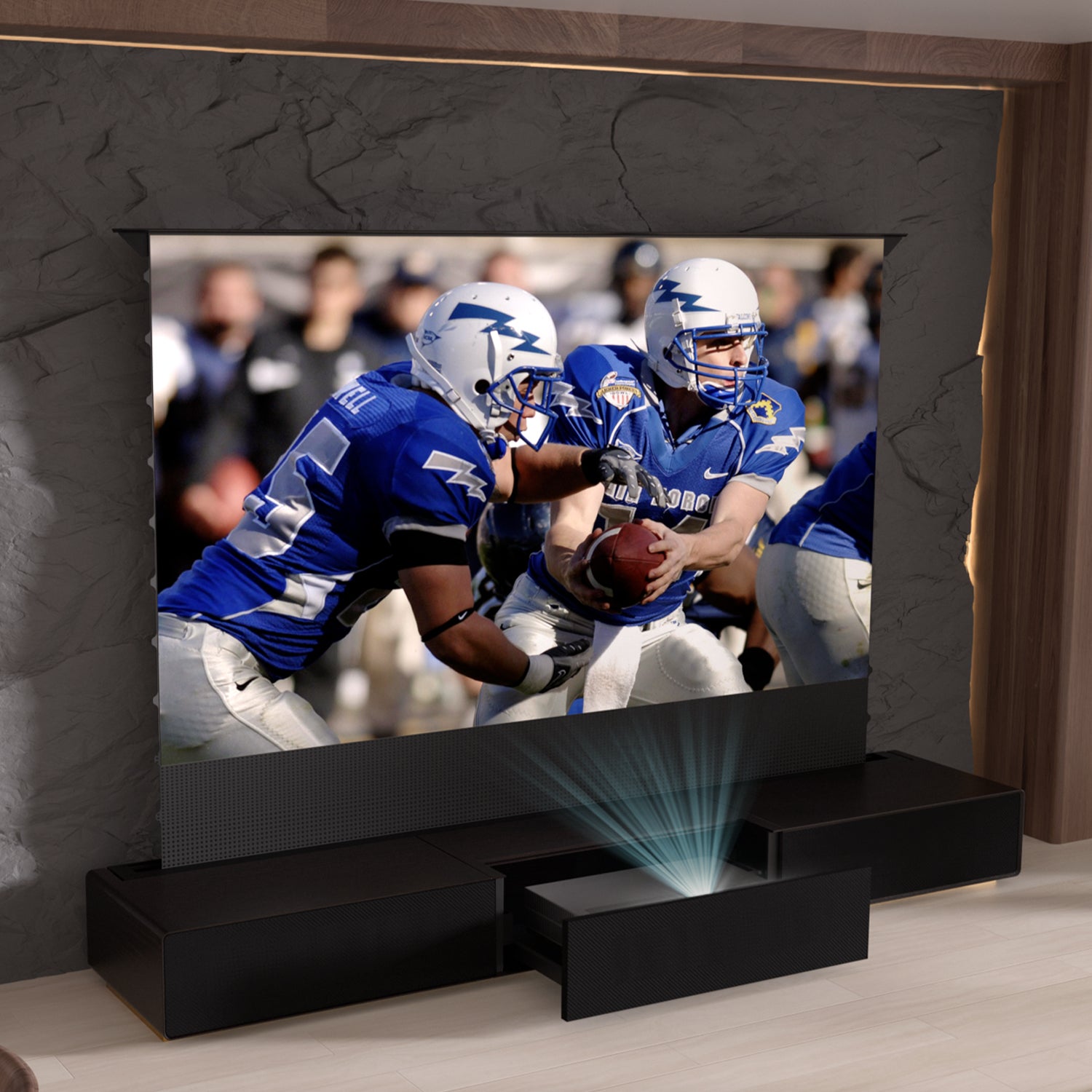 Shore Wood Grain TV cabinet for Ultra Short Throw Projector(Pre-Assembled)