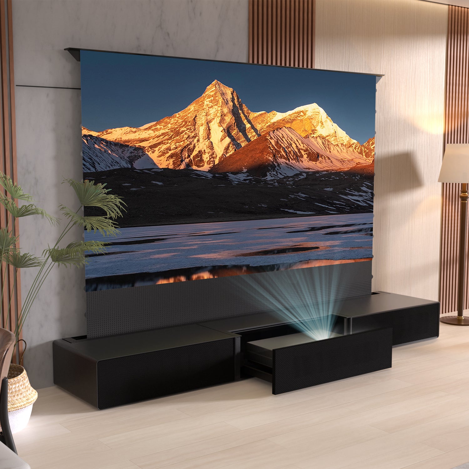 Shore Matte skap for Ultra Short Throw Laser Projector (forhåndsmontert)