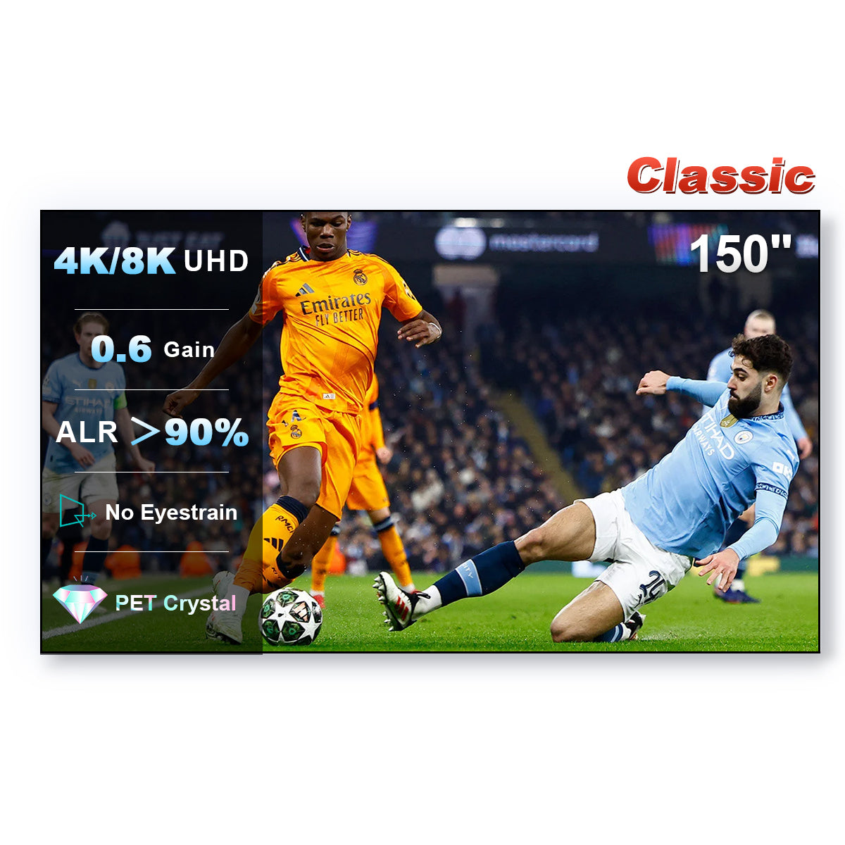شاشة NothingProjector سوداء من سلسلة Pet Crystal Lenticular مقاس 150 بوصة