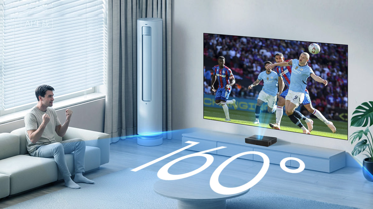 NP Classic 160" ALR Screen: PET Crystal surface optimizes ultra short throw projectors for immersive 4K visuals