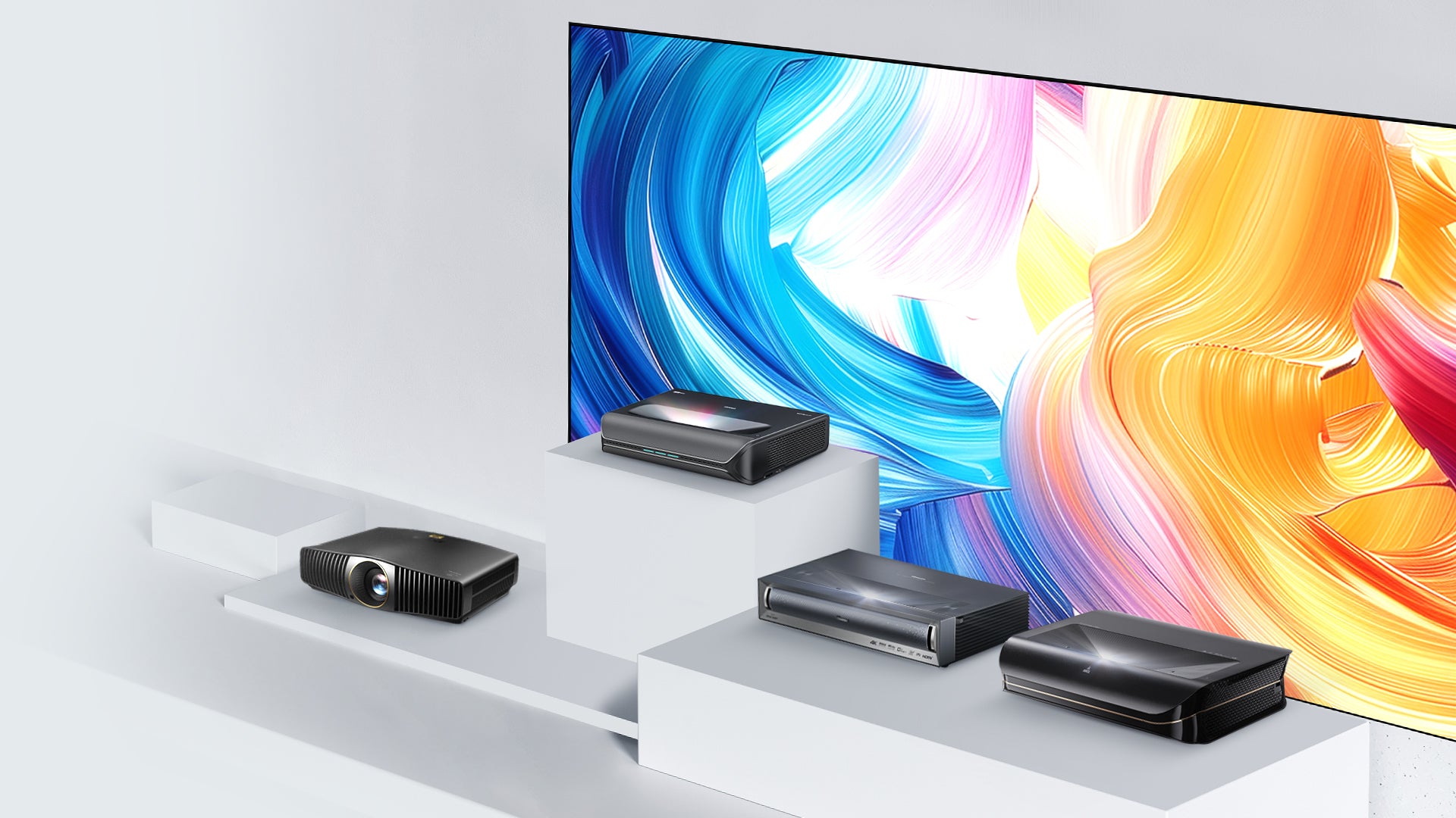 The Nothing Projector Black Series fixed frame ALR screen perfectly fits UST projectors from Hisense, AWOL, BenQ, and more, effortlessly creating a cinema-grade home theater experience.