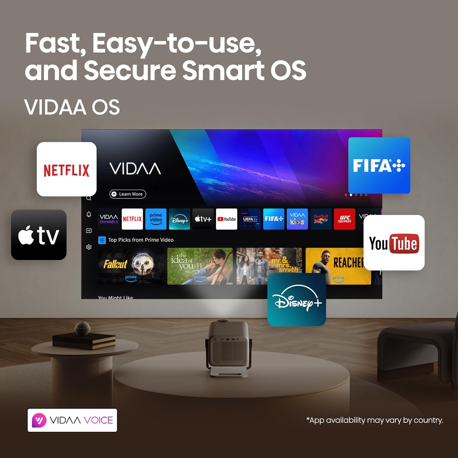 Hisense XR10 4K Triple Laser Smart Projector with Iris & Lens Shift, 6000 ANSI Lumens, 65” - 300” Dolby Vision IMAX Enhanced Vidaa OS Tuned by Devialet
