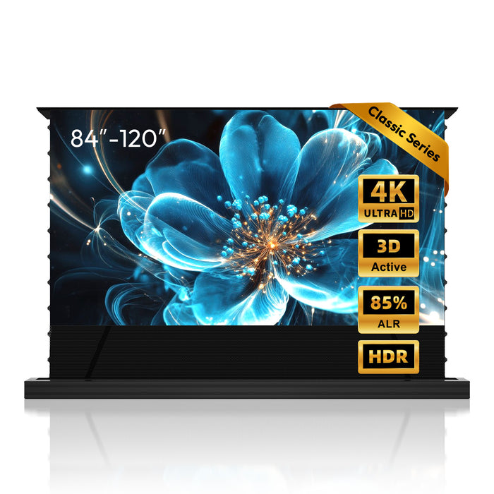 84''-120'' NothingProjector PET Crystal Classic 85% ALR Motorized Floor Rising Screen For Ultra Short Throw Projector