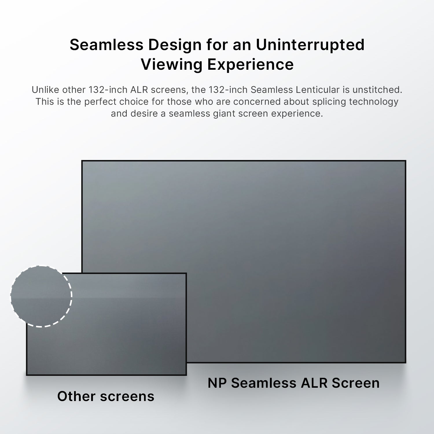 شاشة عرض NothingProjector مقاس 132 بوصة بدون درزات عدسية 4K UST ALR