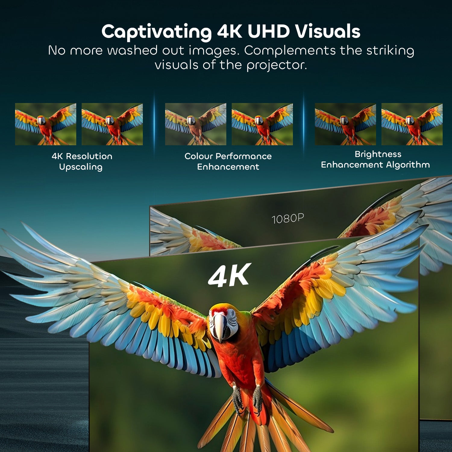 132 Inch NothingProjector Seamless Lenticular 4K UST ALR Projector Screen