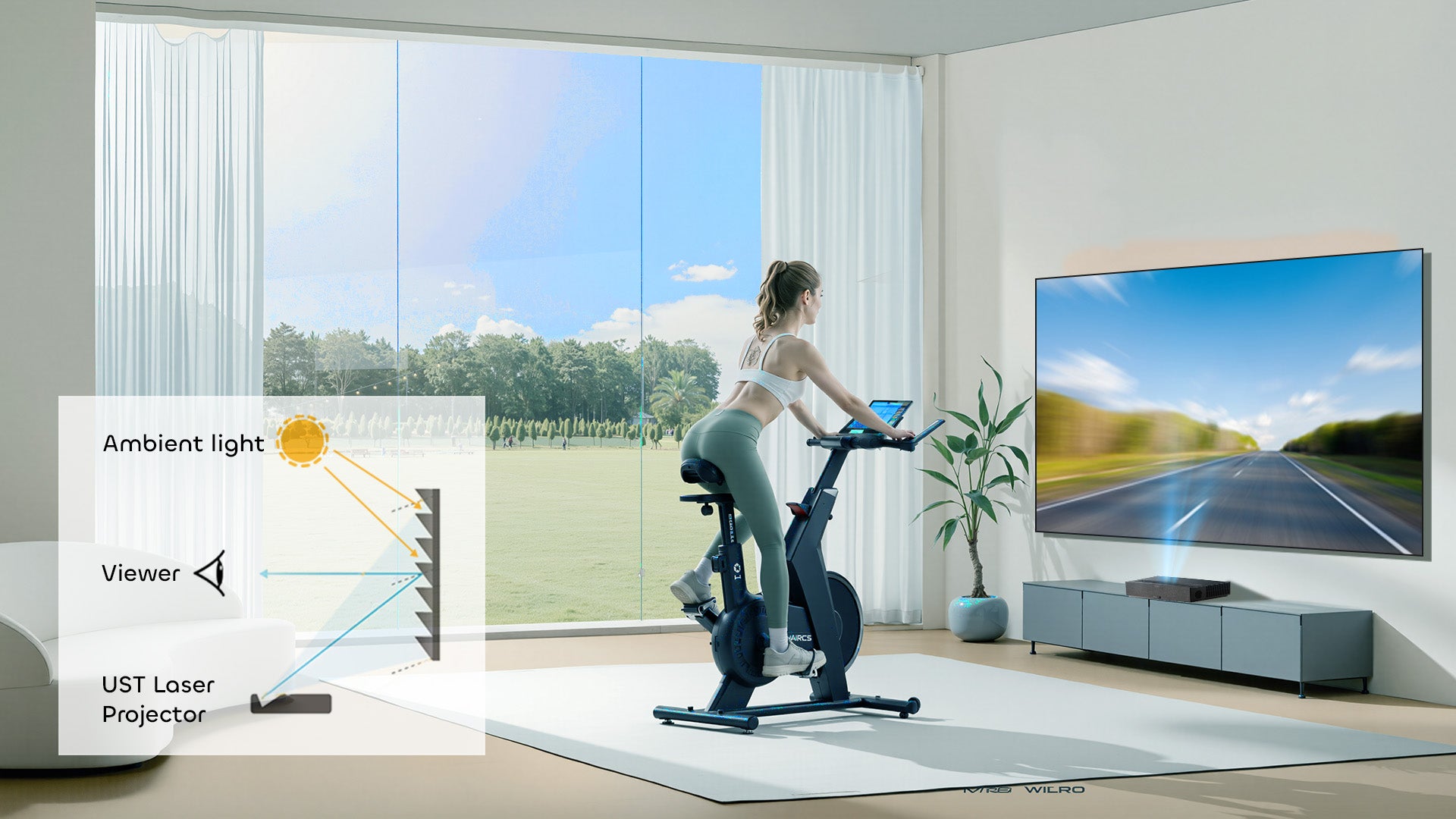 NP Classic ALR Fixed Screen Technology Explained - Layered Surface Reflects Projector Light, Blocks Ambient for UST Systems