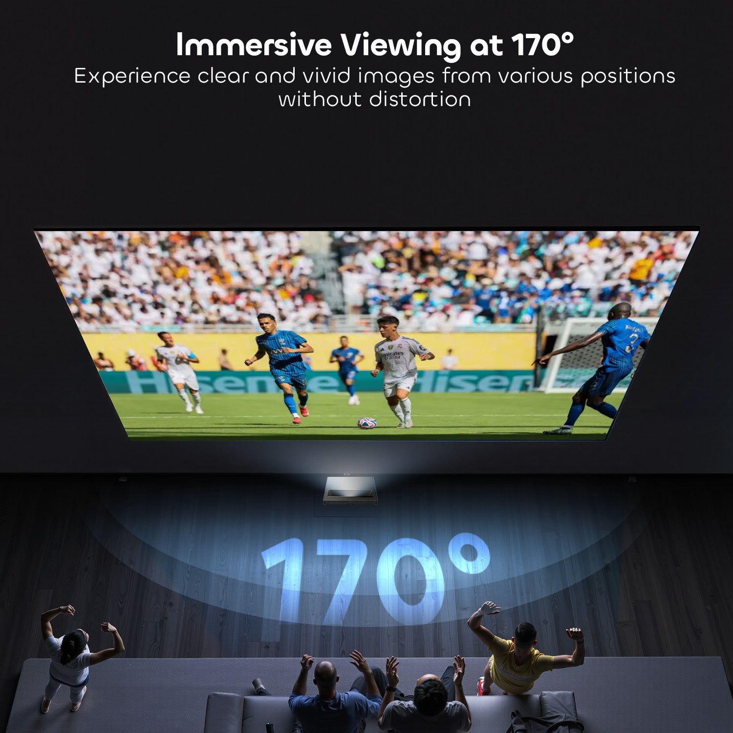 132 Inch NothingProjector Seamless Lenticular 4K UST ALR Projector Screen