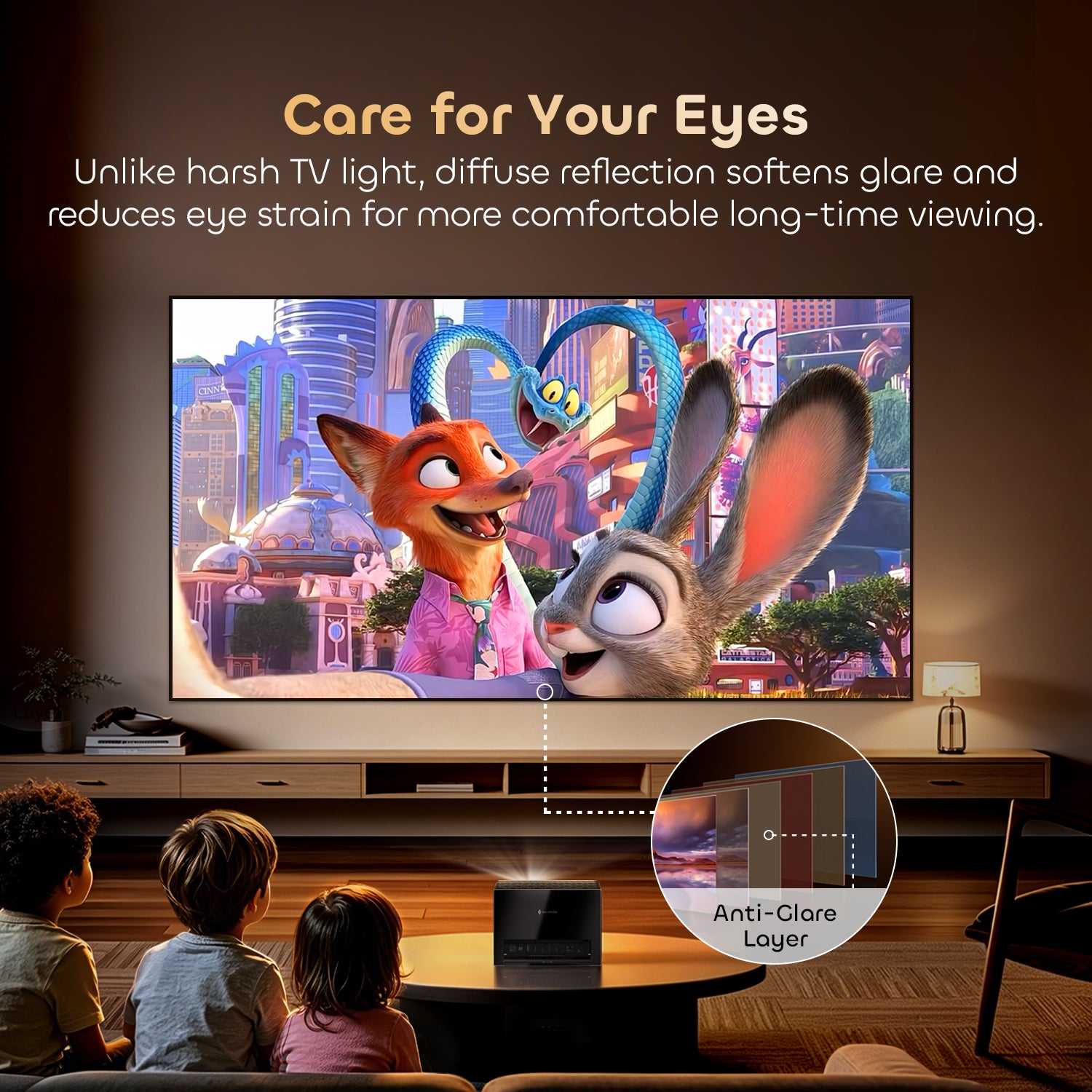 Ecran de proiector lenticular 4K ALR NothingProjector 100"-130" pentru proiectoare cu distanță lungă/standard de proiecție