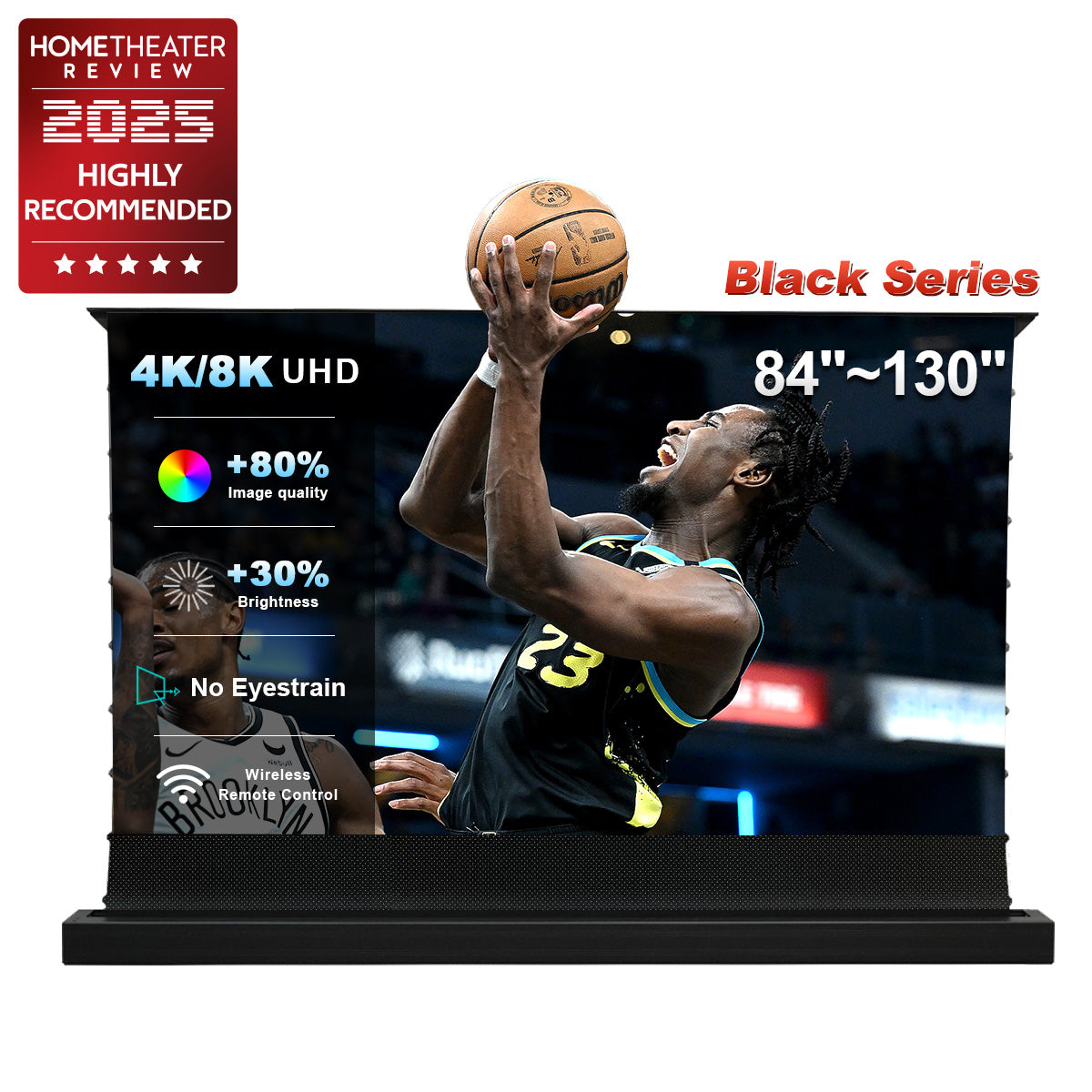 84''-130'' NothingProjector Black Series Motorized Floor Rising