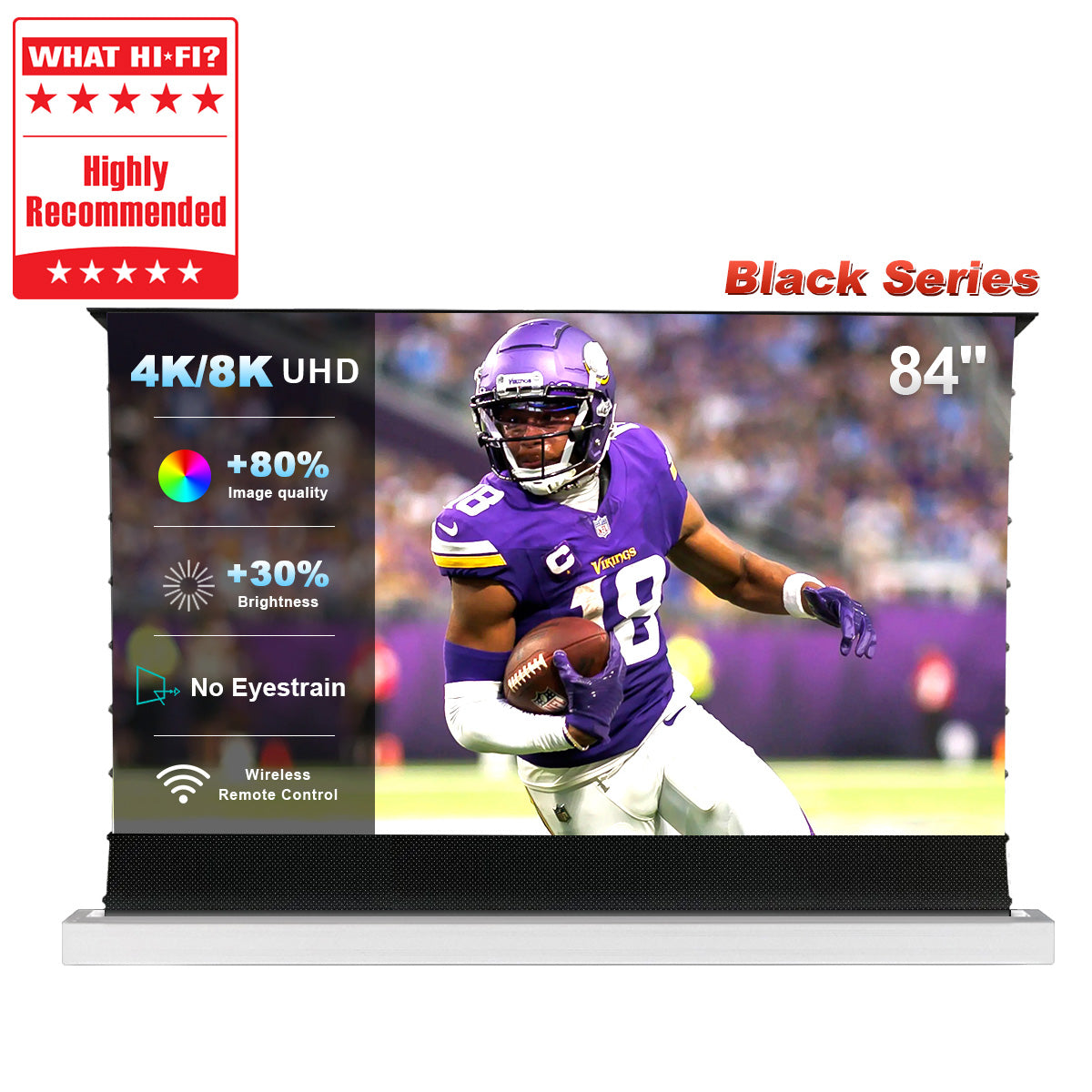 84'' NothingProjector Black Series ALR Motorized Floor Rising Screen For Ultra Short Throw Projector