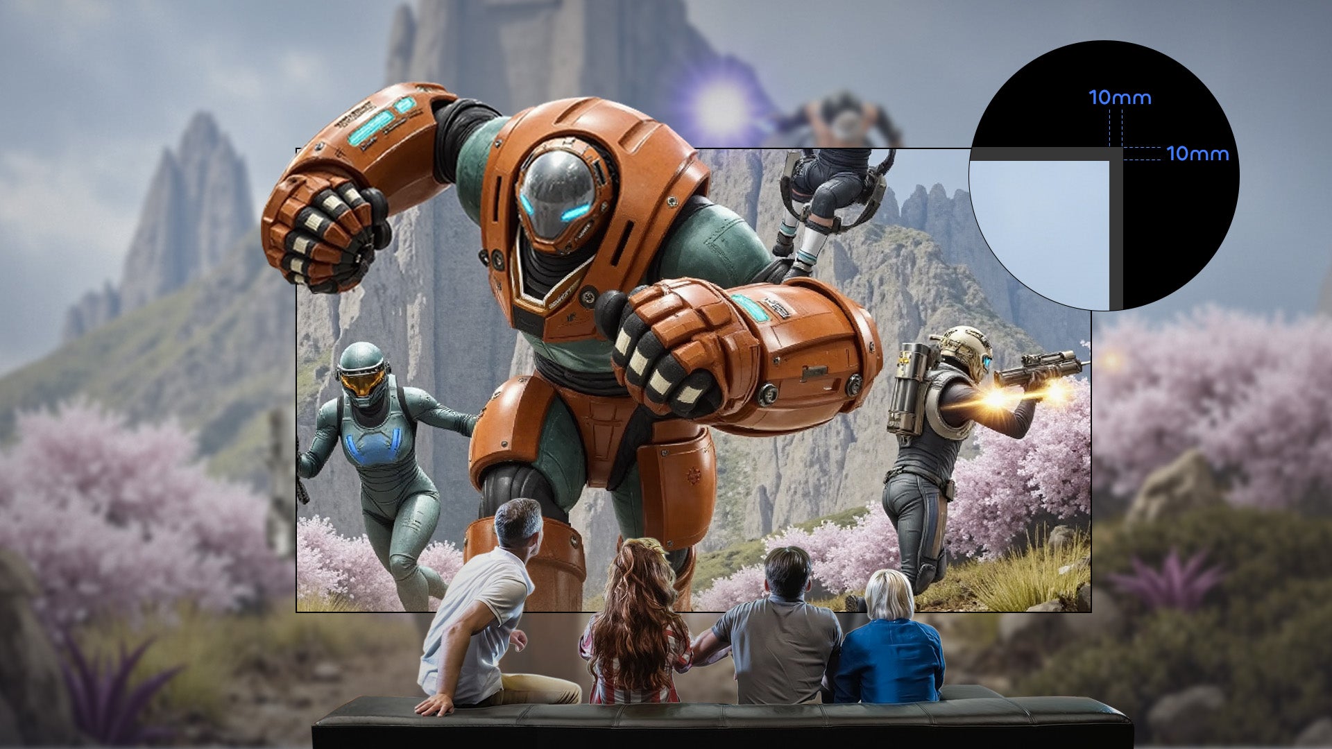 Nothingprojector ALR Long Throw Screen's 1cm ultra-slim bezel merges invisibly with walls, expanding your visual canvas for borderless cinematic immersion in movies and gaming.